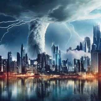 A Giant Tornado by Stability AI